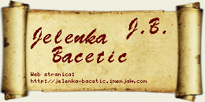 Jelenka Bacetić vizit kartica